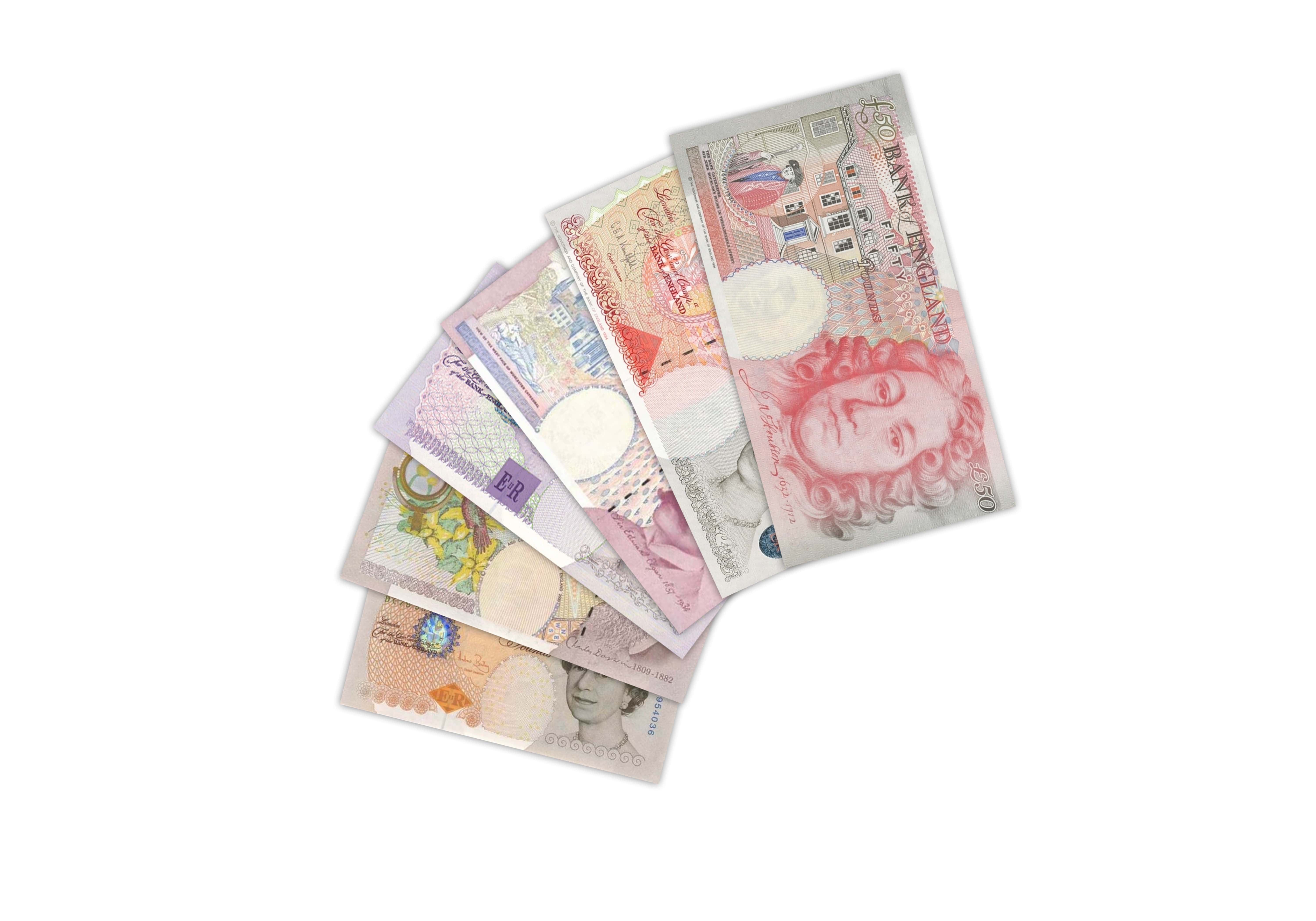 All Pound Sterling related banknotes